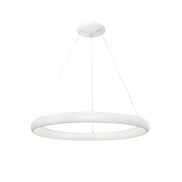 Albi 61cm Integrated LED Pendant Ceiling Light Sandy White Aluminium LED 50W 2500Lm 3000K - image 1