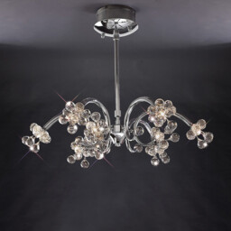 Octavia Pendant 9 Light G4 Polished Chrome/Crystal, NOT LED/CFL Compatible - thumbnail 2