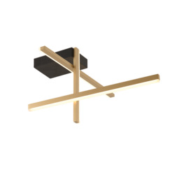 Apollona 50cm Integrated Led Semi Flush Ceiling Light Gold Matt LED 3000K Dimmable