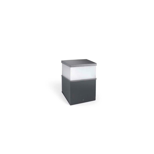 Cubik Outdoor Pedestal Light 20.1cm Urban Grey, Matt LED 17.5W CCT 2700-3200-4000K IP65 On-Off - image 1