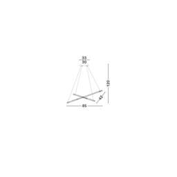 Celine Integrated LED Pendant Ceiling Light Chrome Aluminium, Crystal Adjustable LED 52W 3120Lm 3000K - thumbnail 5