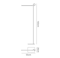 Cinto Floor Lamp 163cm, 7W LED, 3000K, 540lm Dimmable, Polished Chrome - thumbnail 2