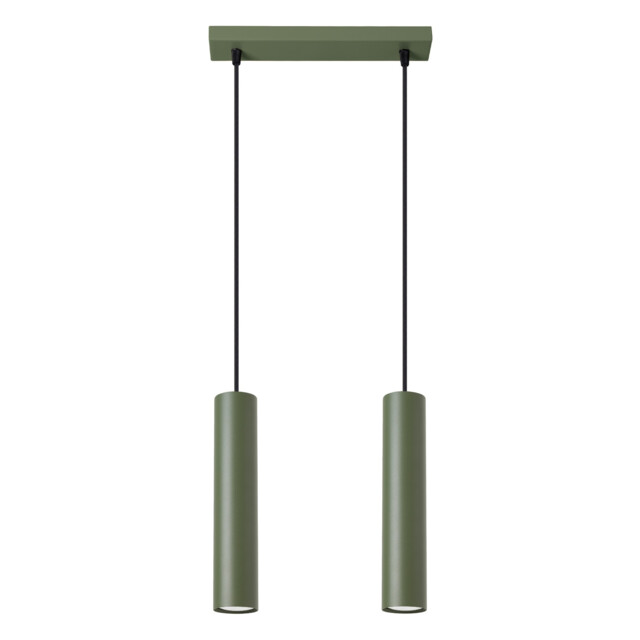Lagos Loft Bar Pendant 2 Light Olive Green - image 1