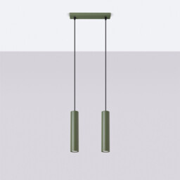 Lagos Loft Bar Pendant 2 Light Olive Green - thumbnail 2