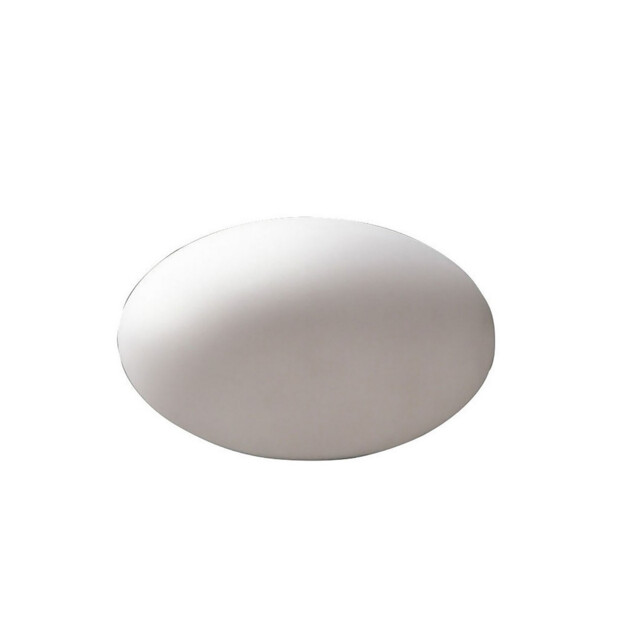 Huevo Oval Table Lamp 1 Light CFL In Line Switch Indoor, Opal White - image 1