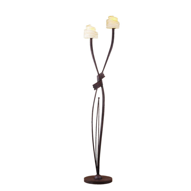 (0008 006) Estilo Floor Lamp 2 Light E14, Brown/Black Oxide - image 1