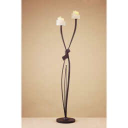(0008 006) Estilo Floor Lamp 2 Light E14, Brown/Black Oxide - thumbnail 2