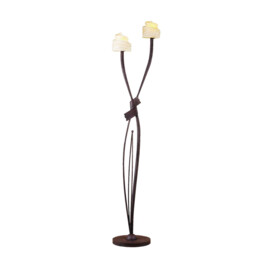 (0008 006) Estilo Floor Lamp 2 Light E14, Brown/Black Oxide - thumbnail 1
