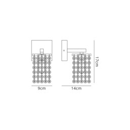 Romulus Wall Lamp, 1 x G9, IP44, Polished Chrome, Crystal - thumbnail 2