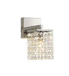 Romulus Wall Lamp, 1 x G9, IP44, Polished Chrome, Crystal