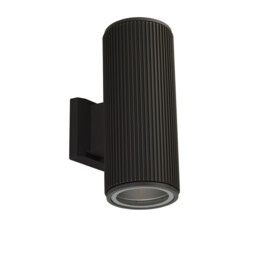 Up Down Wall Porch Light - Black With Clear Glass - thumbnail 3