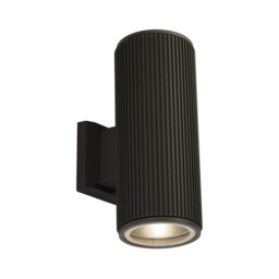 Up Down Wall Porch Light - Black With Clear Glass - thumbnail 1