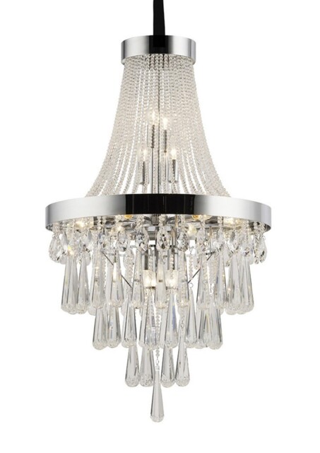 Sophia Ceiling Pendant Chandelier 13 Light Polished Chrome, Crystal - image 1