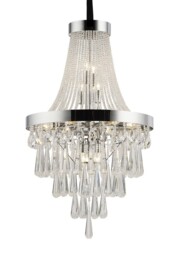 Sophia Ceiling Pendant Chandelier 13 Light Polished Chrome, Crystal