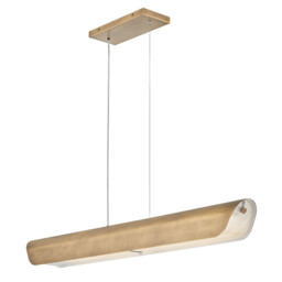 Hinkley Arco LED Bar Pendant Ceiling Light Contemporary Heritage Brass 3000k
