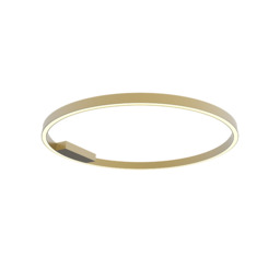 Aria 80cm Integrated Led Semi Flush Ceiling Light Gold Matt LED 3000K Dimmable