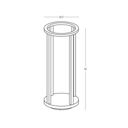 Zambelis Outdoor Bollard Graphite LED 3000K IP65 9.2W - thumbnail 3