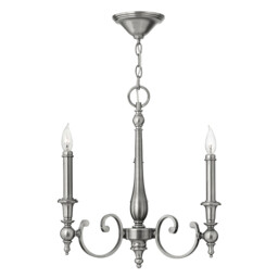 Yorktown Chandelier 3 Light Antique Nickel Finish, E14