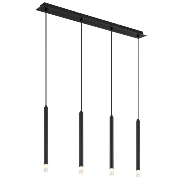 Ryan Bar Pendant Ceiling Light Matt Black 4x G9 - image 1