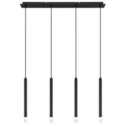 Ryan Bar Pendant Ceiling Light Matt Black 4x G9 - thumbnail 3
