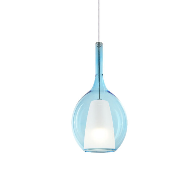 Kalique Il 18cm Globe Dome Pendant Ceiling Light Sky Blue 1x E27 - image 1