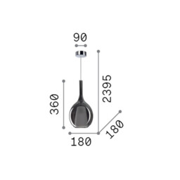 Kalique Il 18cm Globe Dome Pendant Ceiling Light Sky Blue 1x E27 - thumbnail 2