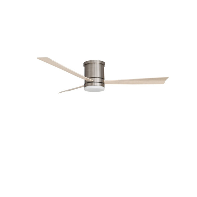 Silky Ceiling Fan Brushed Nickel Steel, Glass Plywood - image 1