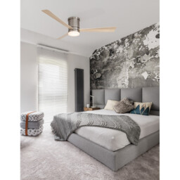 Silky Ceiling Fan Brushed Nickel Steel, Glass Plywood - thumbnail 2