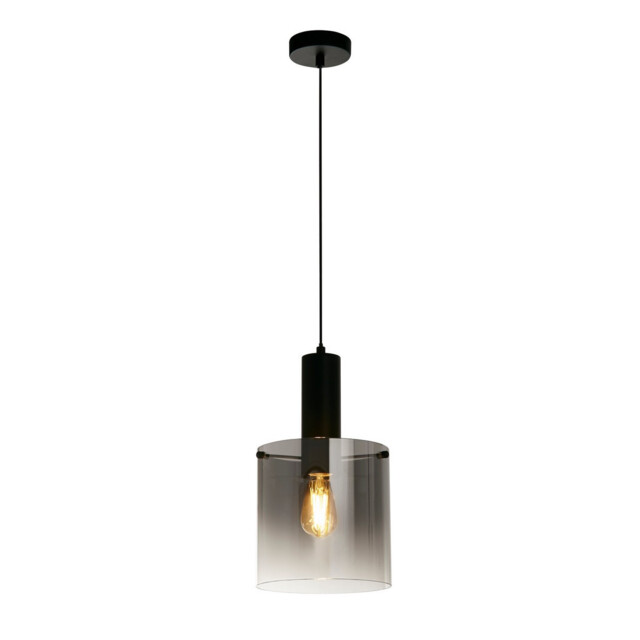 Sweden Pendant Matt Black, Smoked Ombre Glass - image 1