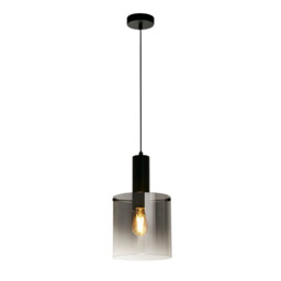 Sweden Pendant Matt Black, Smoked Ombre Glass - thumbnail 1