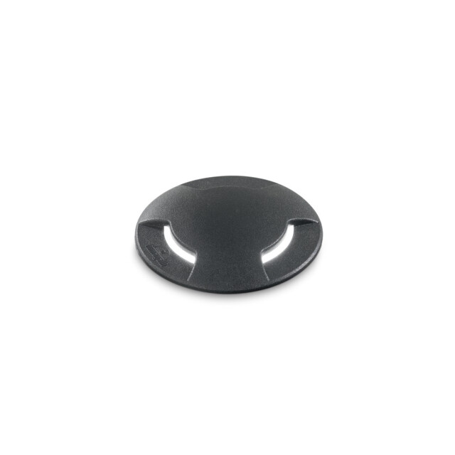 Way 9cm Round 3 Direction Outdoor Recessed Ground Light Black 1x GU10 IP67 - image 1