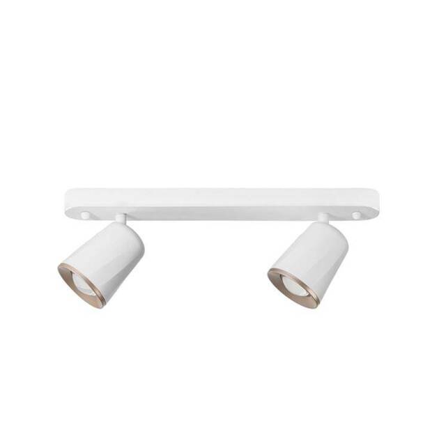 Adri LED Twin Spotlight White Matt Copper 1620lm 3000K