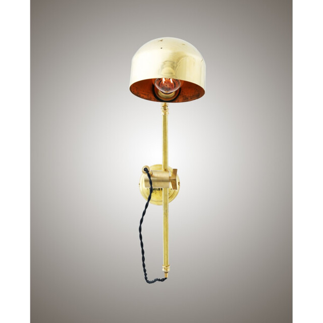 Bogota Quirky Wall Light, Satin Brass