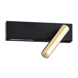 Jasper Reading Wall Light Black Structure, Brass Steel 3000K - thumbnail 2