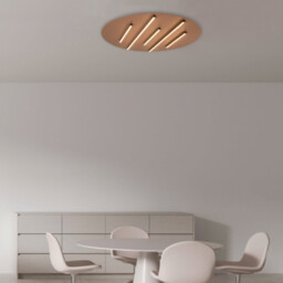 Neapolis 80cm Integrated Led Semi Flush Ceiling Light Sandy Brick Red-Black Matt LED 3000K Dimmable - thumbnail 2