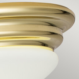 Brompton Decorative Flush Ceiling Light Polished Brass, IP44 - thumbnail 3