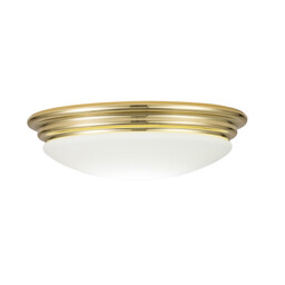 Brompton Decorative Flush Ceiling Light Polished Brass, IP44 - thumbnail 1