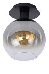Marius Retro Flush Ceiling Light - 1xE27 - Black - thumbnail 2