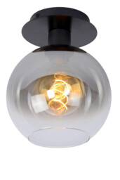 Marius Retro Flush Ceiling Light - 1xE27 - Black