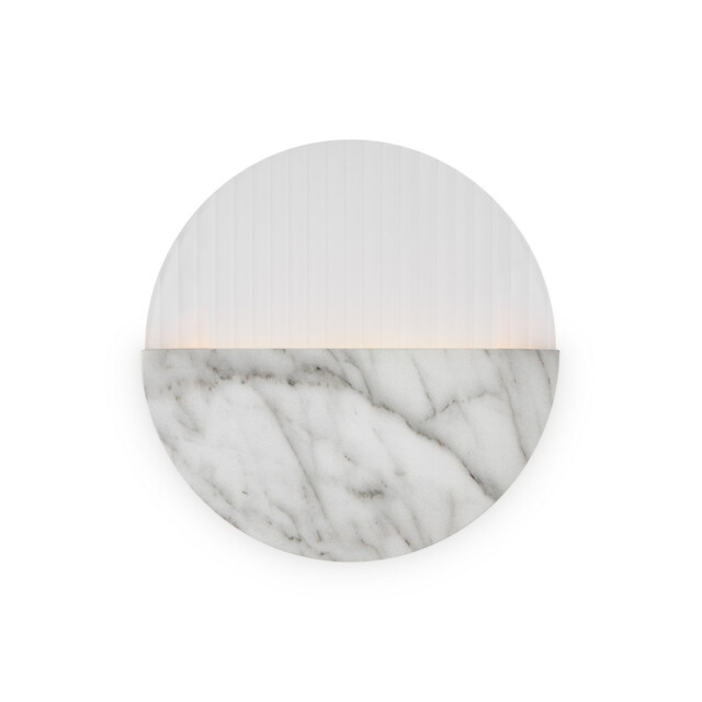 Jupiter Modern Integrated LED Wall Lamp Marble 3000K 200lm White Shade - image 1