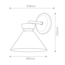 Alora Mood Halston Dome Wall Lamp Contemporary Brushed Gold 1x E14 - thumbnail 3