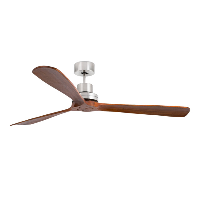 Lantau 168cm Ceiling Fan Matt Nickel - Walnut Blades - image 1
