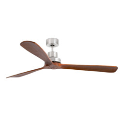 Lantau 168cm Ceiling Fan Matt Nickel - Walnut Blades - thumbnail 1