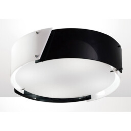 Dakota Flush Ceiling Small 4 Light E27 Polished Chrome/Black & White Acrylic - thumbnail 2