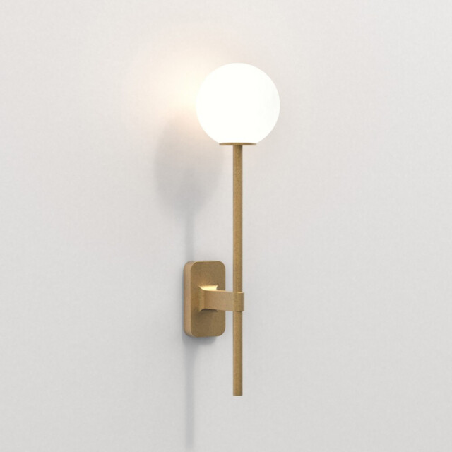 Tacoma Single Grande Bathroom Wall Lamp Antique Brass IP44, G9 (Shade Not Included) - image 1
