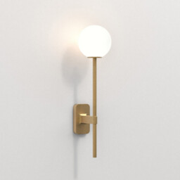 Tacoma Single Grande Bathroom Wall Lamp Antique Brass IP44, G9 (Shade Not Included)