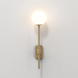 Tacoma Single Grande Bathroom Wall Lamp Antique Brass IP44, G9 (Shade Not Included) - thumbnail 5