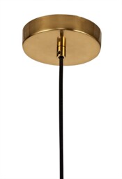 Corinth Wide Ceiling Pendant, 1 x E27, Ancient Brass, Clear Glass - thumbnail 5