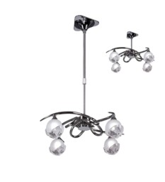 Fragma Telescopic Semi Flush Convertible 4 Light G9, Polished Chrome - thumbnail 1