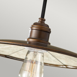 Urban Renewal 1 Light Dome Ceiling Pendant Bronze, E27 - thumbnail 5